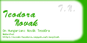 teodora novak business card